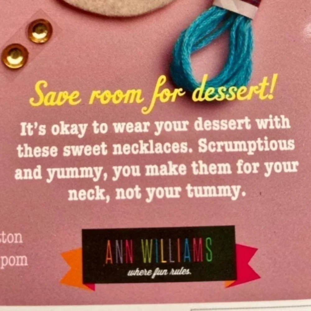 Set of 8 Craft-tastic Dessert Necklace Crafts for Parties Crafting